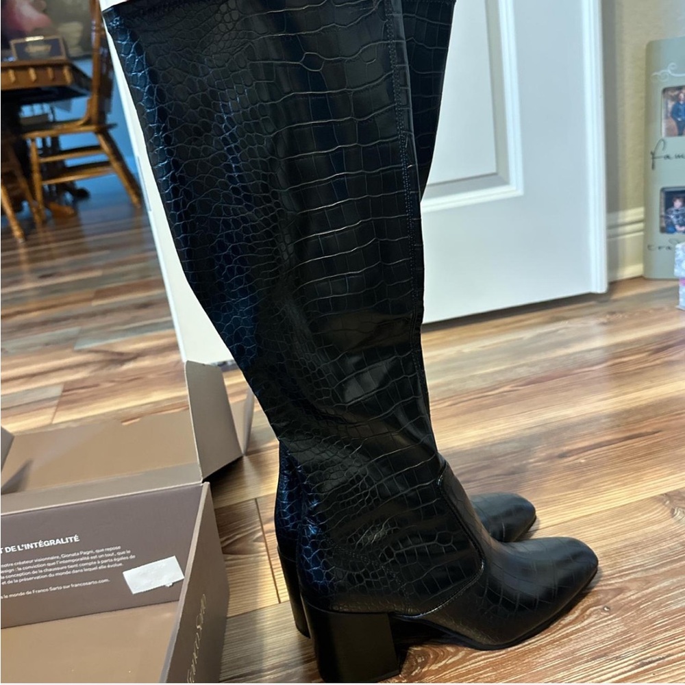 Franco Sarto Black Over the Knee Boots